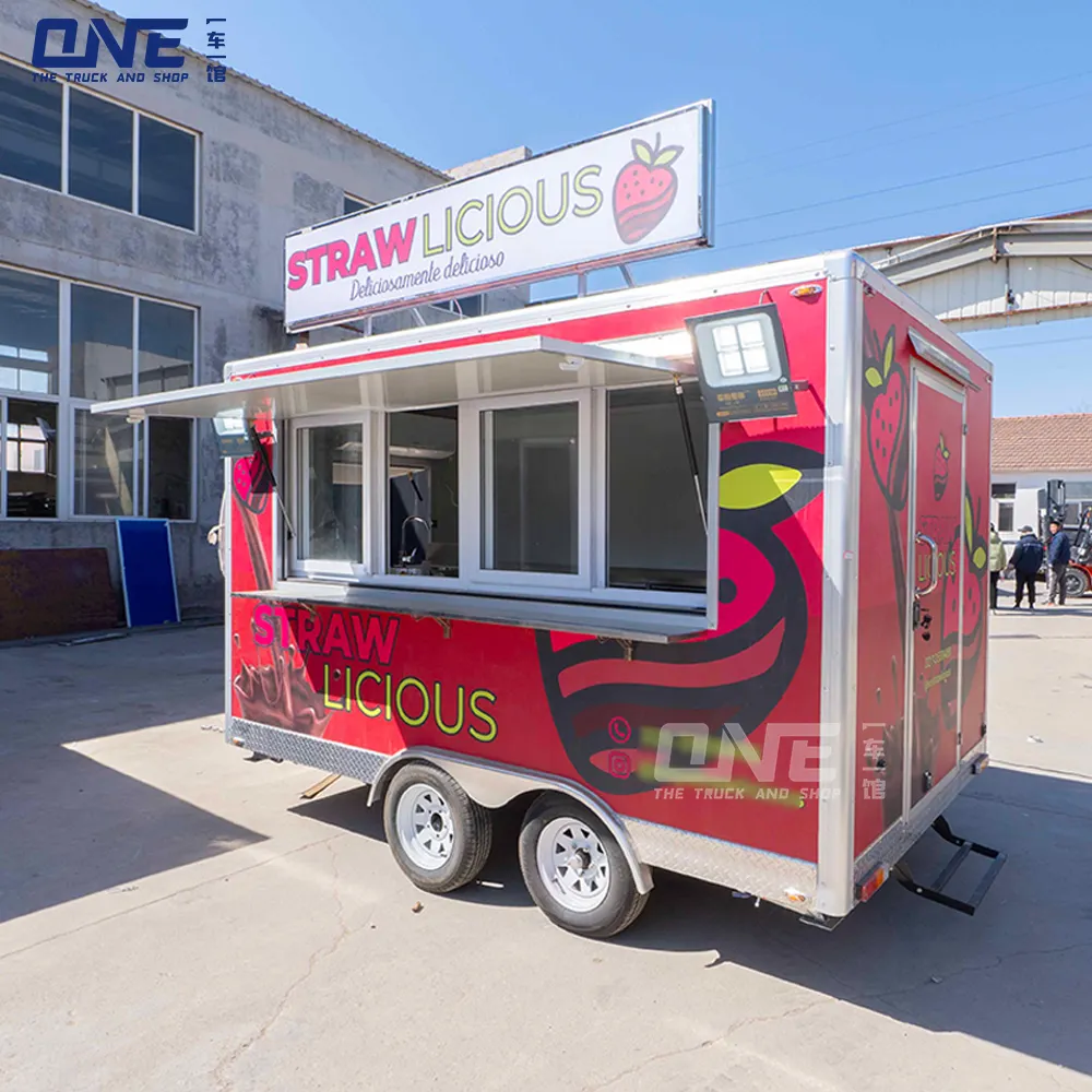 Concession food trucks for sale in china hamburger cart food truck mobile food trailer hot dog bbq trailer