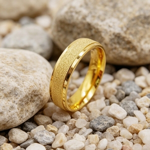 Anillos de <span class=keywords><strong>Boda</strong></span> Occidentales Premium <span class=keywords><strong>para</strong></span> Pareja, Joyería de Acero Inoxidable, Chapado al Vacío en Oro de 18k, Marca de Diseñador Original - Product Image 2