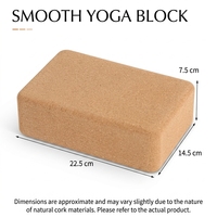 Bloc de yoga écologique en liège naturel 100% organique, haute densité, épais, personnalisable, antidérapant, vente en gros de blocs de yoga