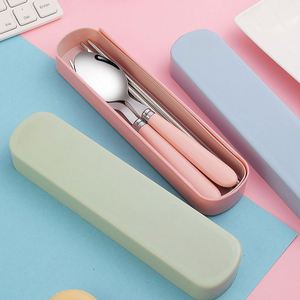 ชุดช้อนส้อมตะเกียบสแตนเลสแบบพกพาสำหรับเดินทางและตั้งแคมป์กลางแจ้ง - Product Image 2