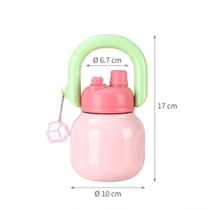 Garrafa de Água Personalizada de 20oz em Aço Inoxidável 316 Isolada a Vácuo com Infusor, Alça e Canudo para Crianças na Escola - Product Image 2