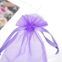 Pochette en organza personnalisée Sacs à bijoux Petits sacs à cadeaux avec cordon de serrage Emballage de sacs en organza Fournitures