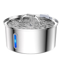 Fontaine d'eau pour animaux de compagnie en acier inoxydable Distributeur automatique écologique avec robinet Nouveau modèle de source d'alimentation pour abreuvoir chat
