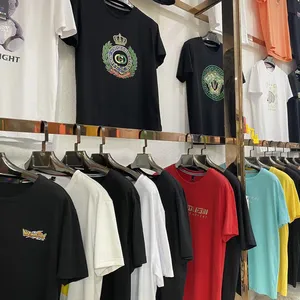 Groothandel Fabriek Bron Gemengde Hla Merk Zomer T-shirt Voorraad Veel Overschot Mannen Tops Kleding Mannen Korte T-shirt Overschrijdingen