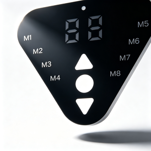Factory Custom Triangle Graphic Overlay Control Panel Membrane Switch Display Window <b>PVC</b> PC PET <b>Adhesive</b> Printed Cutting - Product Image 1