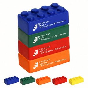Juego de 4 Bloques de Construcción de PU con Logotipo Personalizado, Juguete Antiestrés Promocional - Product Image 2