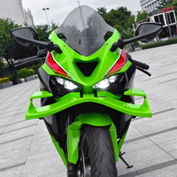 Kit de carénage avec becquet avant fixe DF MOTO pour moto Kawasaki ZX-6R, en ABS poli durable moulé par injection