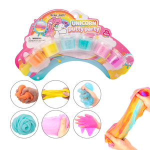 Multi Color Putty Party Favor Gifts <span class=keywords><strong>Puzzle</strong></span> Décompression DIY Putty Slime Toys Unicorn Theme Merde Slime Convient aux enfants de 3 ans et plus - Product Image 1