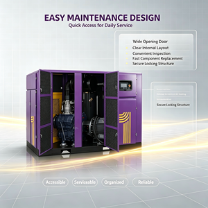 Compresor de Tornillo Rotativo de 75KW 100HP de 2 Etapas para Líneas de Producción Industriales Pesadas. ¿Por Qué Elegir Uno de Dos? - Product Image 1