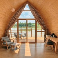 Capsule spatiale préfabriquée moderne, design exquis, maison modulaire mobile, pod de glamping de luxe étanche, vente en gros usine