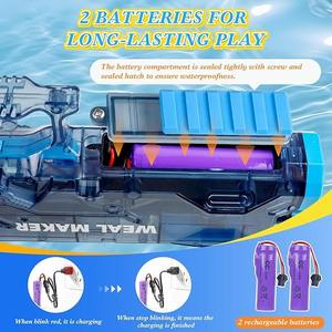 定制新款闪光自动强力水枪射手喷枪带互动照明电动水枪玩具 - Product Image 4
