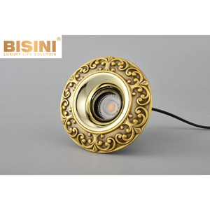 <span class=keywords><strong>Spot</strong></span> encastré en cuivre finition laiton classique, design rétro, anti-éblouissement, rond, <span class=keywords><strong>bronze</strong></span>, pour la décoration d'hôtels et de villas - Product Image 4