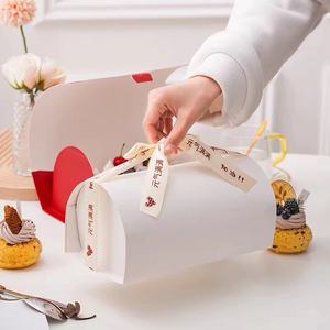 Caja combinada de postre de té de la tarde Madeleine <span class=keywords><strong>Fernan</strong></span> Snow Pound cake roll caja de embalaje de postre occidental logotipo personalizado - Product Image 2