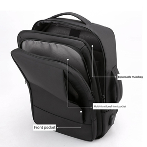 Expandable Waterproof Business <b>Laptop</b> <b>Backpack</b> Usb Rechargeable <b>Laptop</b> <b>Backpack</b> with Zipper Closure - Product Image 4