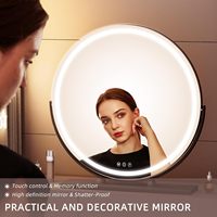 Nouvelle Arrivée Miroir de Maquillage LED Rond Hollywood Rotatif à 360 Degrés pour Coiffeuse