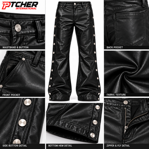 Leggings de cuero al por mayor en piel de cordero con silueta ajustada para colecciones de moda boutique - Product Image 6