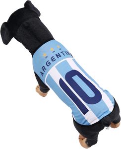 Maillot de football rayé respirant pour chien, tenue de sport toutes saisons, taille M - Product Image 3