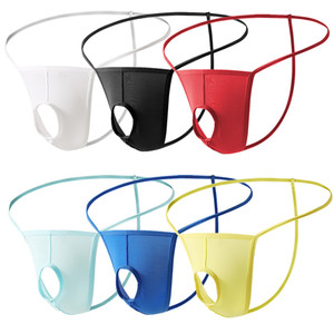 カスタマイズされたロゴメンズセクシー通気性クイックドライソフトナイロンローライズフロントオープンペニスホール<span class=keywords><strong>G</strong></span>ストリングトーン - Product Image 3