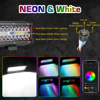 2Pcs 7 Inch Nova Auto App Control White et Rgbw 40W Led Fog Lights pour camions