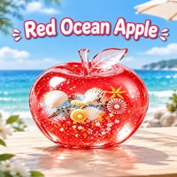Jouet Squishy Ocean Apple Coquillage Transparent Étoile de Mer à Remontée Lente, Façonnable, Anti-stress, pour Enfants et Adultes