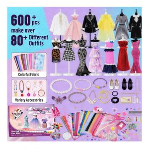 TOYSRUNNER Fashion Designer <b>Kit</b> Unisex Teens Educational <b>Sewing</b> Craft Mannequin Plastic Fabric Templates Tutorial Video - Product Image 5