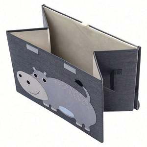 Custom Kid Toy Chest <b>with</b> <b>Lid</b> <b>Box</b> Foldable Baby Toy <b>Box</b> Large <b>Storage</b> Bin Organizer Basket Trunk for Toddler Baby Nursery Room - Product Image 2