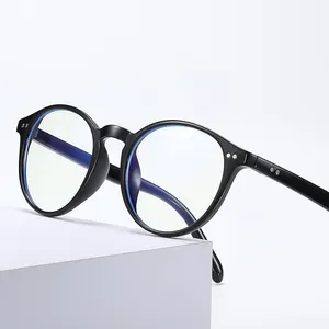 GUDA 제조 도매 레트로 라운드 블루 라이트 차단 안경 남성 여성 패션 광학 안경
