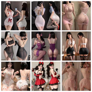 Lencería Sexy para Mujer, Conjunto de Pijama con Cuello en V y Encaje, Multicolor, Cintura Elástica, Verano, Venta al Por Mayor - Product Image 6