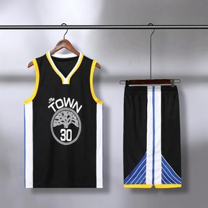 Maillots <span class=keywords><strong>NBA</strong></span> personnalisés Ensemble uniforme de basket-ball pour hommes <span class=keywords><strong>Maillot</strong></span> et gilet d'étudiant en polyester sans manches - Product Image 3