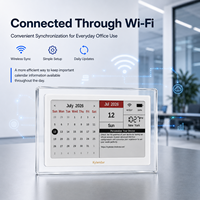 Calendrier de bureau intelligent Kylendar 7,5 pouces avec écran E-Paper WiFi, boîtier en acrylique, synchronisation automatique de la date, de l'heure et de l'heure météo pour bureau moderne