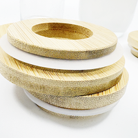 Offre Spéciale – Pot de Rangement Écologique en Bambou avec Anneau en Silicone et Couvercle en Bois, Capacité 100 ml, Anti-Enfant, Résistant aux Produits Chimiques, Anti-Fuite, Personnalisable