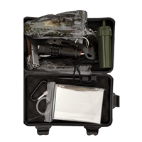 Kit d'équipement de survie tactique, ensemble complet avec filtre à eau, paille, purificateur, matériel de plein air