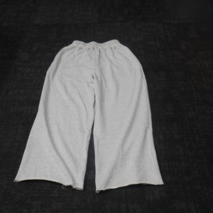 Custom Logo Vintage Heavyweight Cotton French Terry <b>Oversized</b> Pants Raw Hem Distressed Baggy Track <b>Sweatpants</b> For Men - Product Image 3