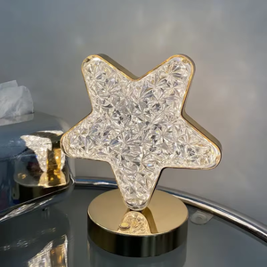 Nordischer Stil RGB LED Tischlampe für Schlafzimmer Wiederaufladbare Nachtleuchte mit Romantischem Stern-Mond-Dekor Batteriebetrieben - Product Image 5