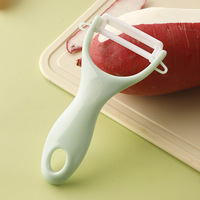 Roestvrijstalen fruit- en groenteschiller met keramisch mes, fruit-, aardappel- en appelschiller, keukengereedschap