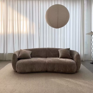 HUAYOU <span class=keywords><strong>Kena</strong></span>/Kana - Juego de Sofá Cama de Terciopelo Chenille, Moderno, de Alta Gama, Grande, para Sala de Estar, Combinación Modular Irregular de Madera - Product Image 2