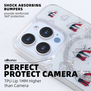 Coque de téléphone AIKUSU anti-chute avec charge sans fil pour iPhone 17 16 15 Pro Max - Product Image 3