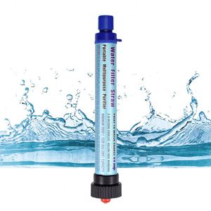 Hiking Personal Portable Emergency Outdoor Water Filter Straw Water Purifier <b>Camping</b> Survival Disaster Rescue Filter Equipment - Product Image 4