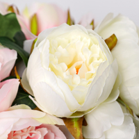 Harga Pabrik 31cm Bunga Peony Buatan Realistis Buket Peony Sutra Grosir Bunga Palsu untuk Dekorasi Rumah Pesta Pernikahan