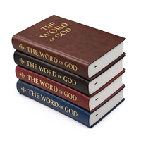 Impression de livres reliés en cuir, impression 3D de la Bible anglaise, services d'impression, livre relié en cuir personnalisé