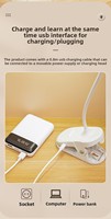 Lampe de bureau LED moderne rechargeable USB 5V avec pince de contrôle tactile à luminosité réglable veilleuse pour lire la table en ABS