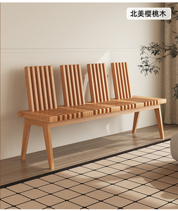 Modern Solid Wood Bedroom Leisure Chair Durable Folding Bench Silent Casual Shoe Changing <strong>Dining</strong> <strong>Stool</strong> - Product Image 2