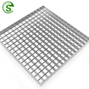 Gratis Sampel Trench Cover Metal Steel Grid Grating Tangga Walkway Platform Harga dari Galvanized Steel Grating