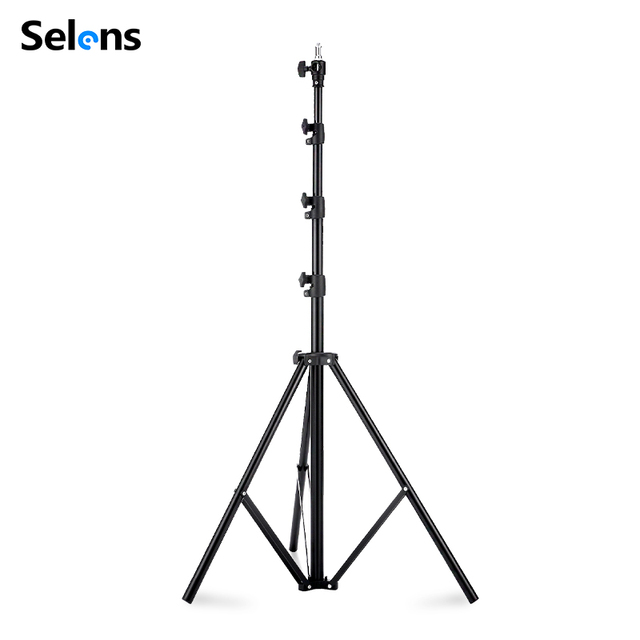 Selens SLA-2800 Air Cushion 280cm Black Light Tripod Stand Holder for Film and Television Photography Crew Studio Equipment