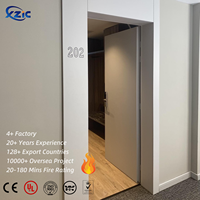 Porte d'entrée en bois massif ignifugée 45 minutes, homologuée UL, pour projets hôteliers de luxe, appartements et hôtellerie