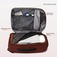 Sac à dos de voyage extensible 40x30x20cm pour ordinateur portable, avec compartiment sec/humide et poche à chaussures, grande capacité, idéal pour les affaires, les week-ends, bagage cabine, unisexe