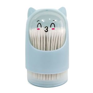 <span class=keywords><strong>Coton</strong></span>-tiges pour bébé dans une boîte rotative en forme d'ours mignon. Ces cotons-tiges sont de style dessin animé, jetables et à double extrémité. - Product Image 5