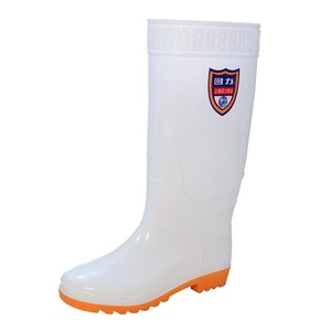 Bottes de pluie montantes Warrior 867 pour hommes, blanches, résistantes à l'huile, semelle en caoutchouc imperméable, chaussures de travail - Product Image 3