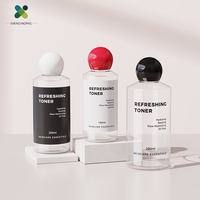 Botella de Tóner PET Recargable Premium con Tapa de Bola, Botellas de Aceite Esencial Hidratante para el Cuidado de la Piel y Cosméticos, Color y Logotipo Personalizados