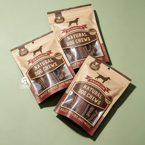 Bolsa de 300g para envasar snacks para mascotas, impresa a medida, con cierre de cremallera, ventana y lámina de aluminio a prueba de humedad, OEM. - Product Image 3